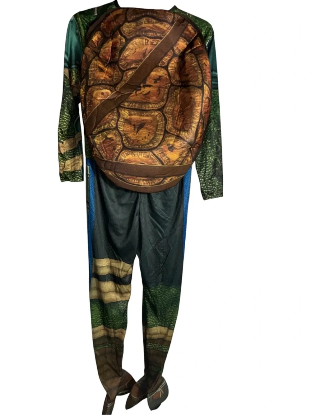 Teenage Mutant Ninja Turtle TMNT Leonardo Leo Kids Costume Bodysuit & Shell L